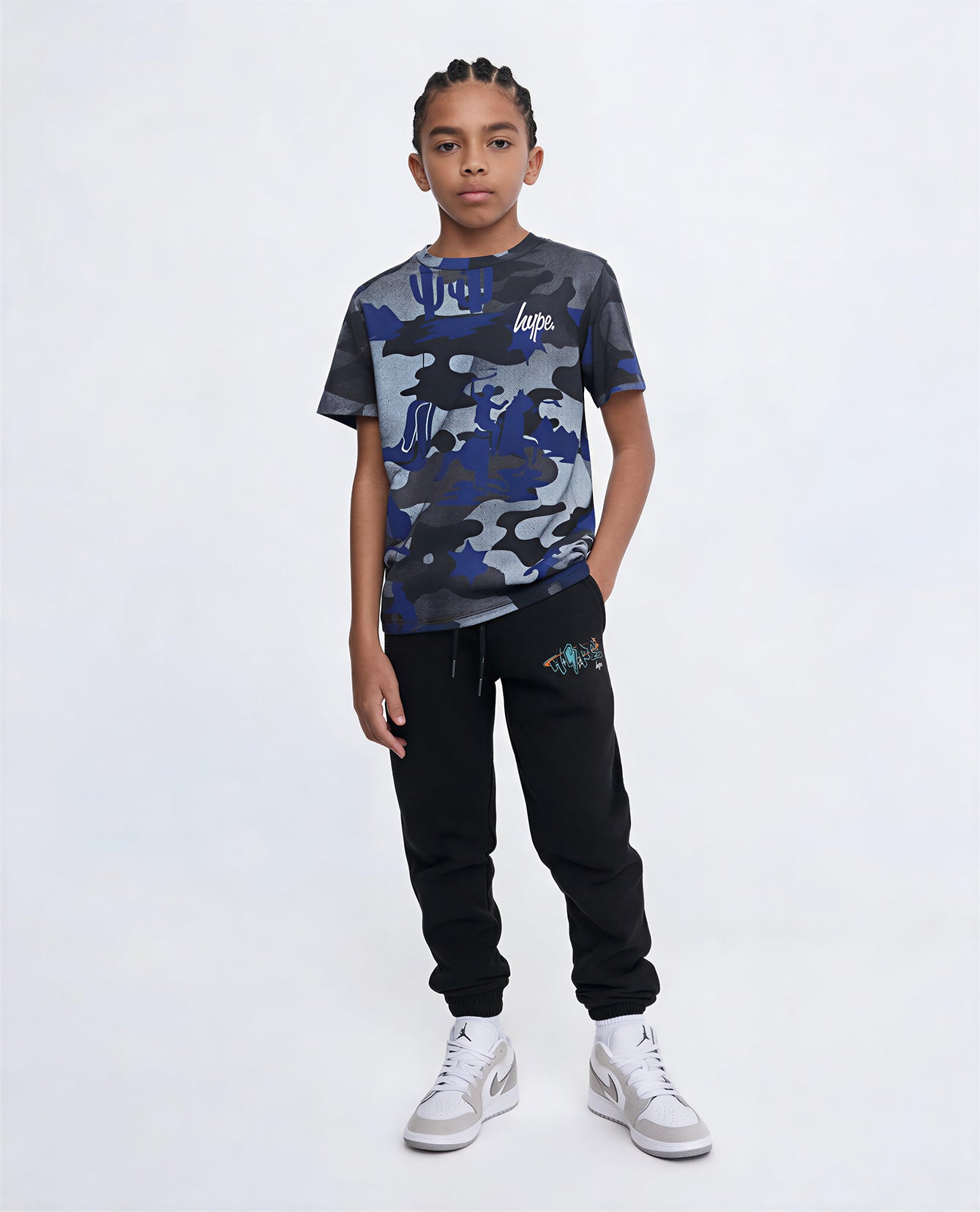 Hype Boys Black Graffiti Joggers