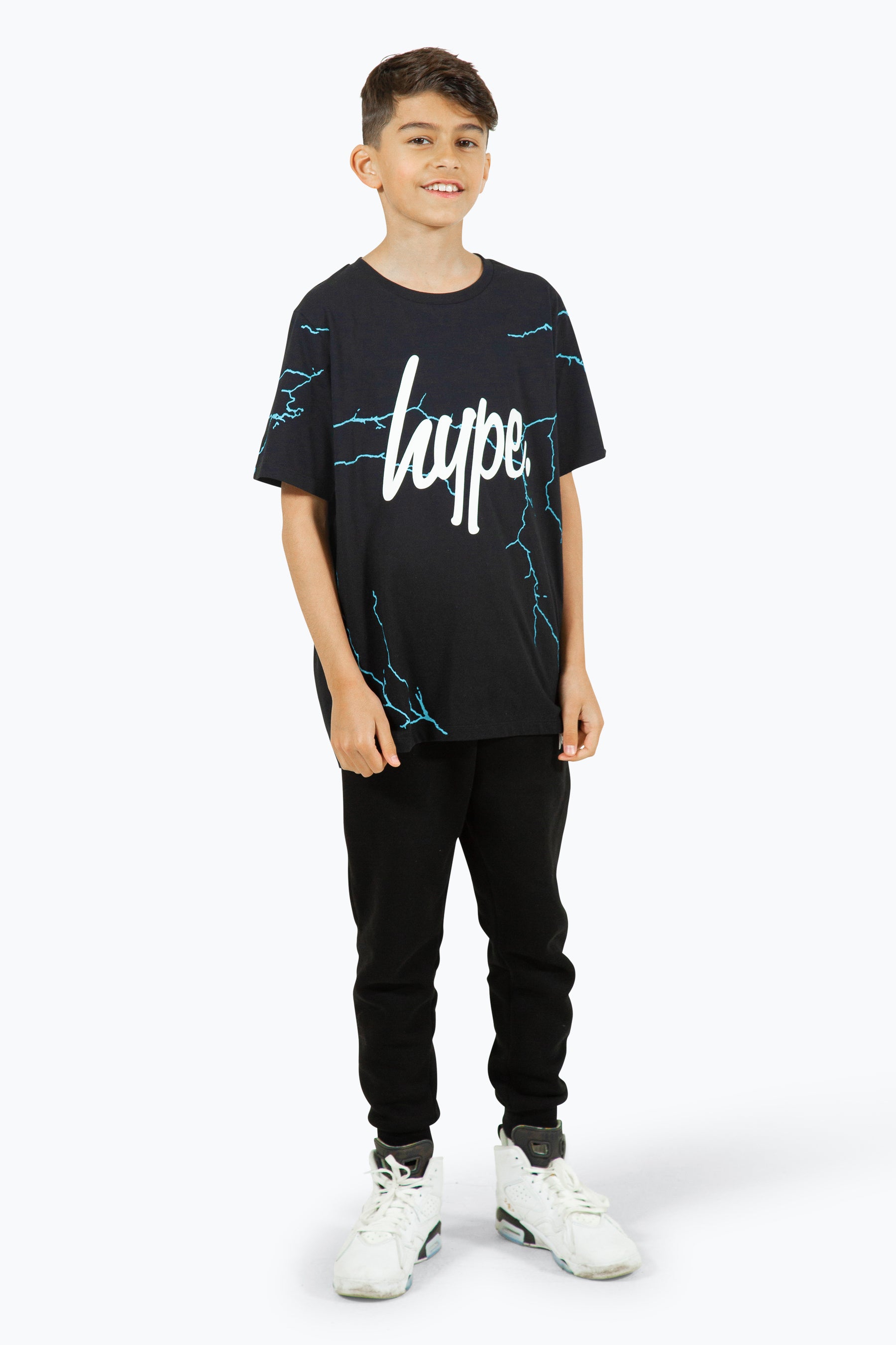 Hype Boys Black Lightning T-Shirt