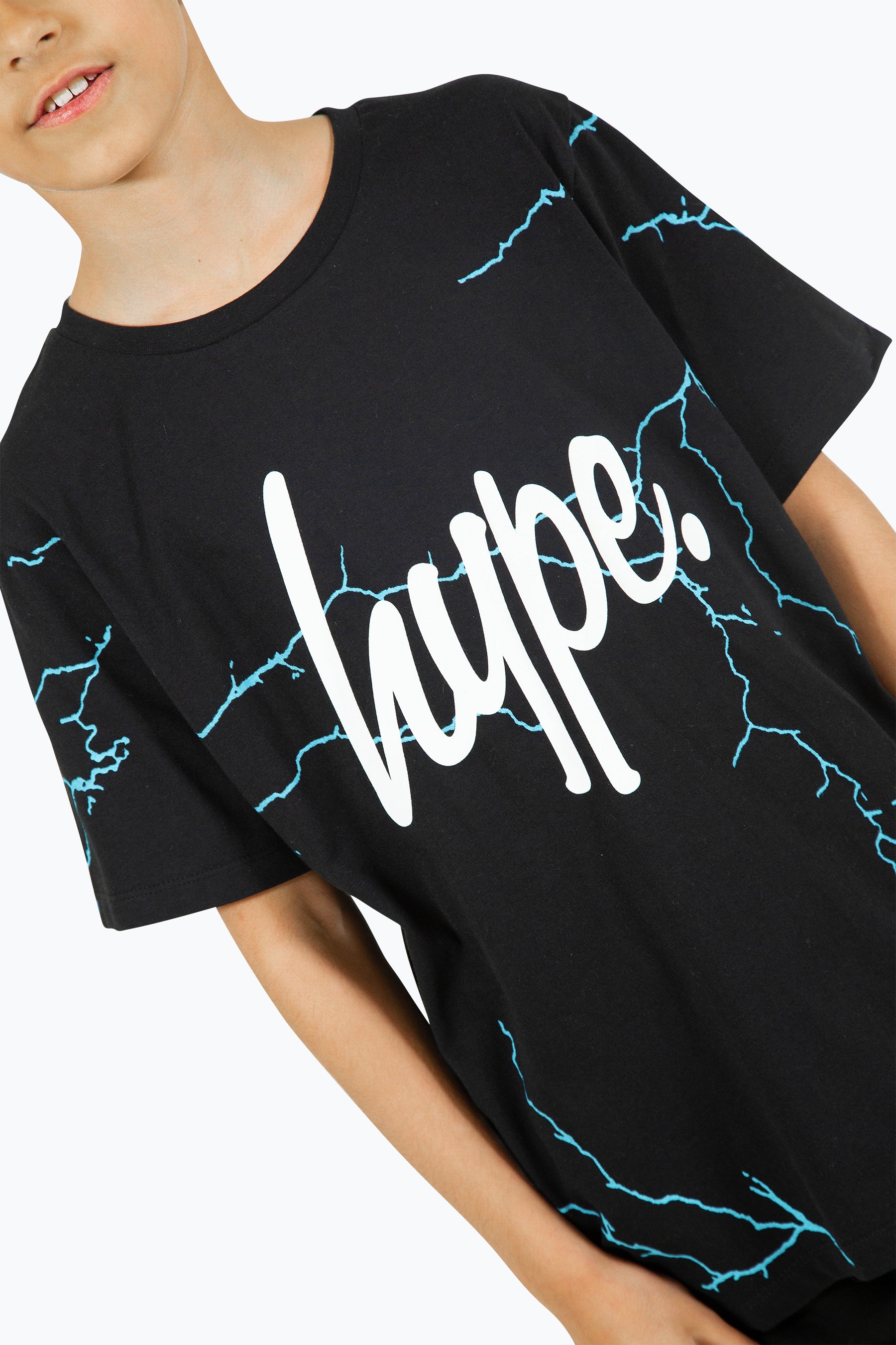 Hype Boys Black Lightning T-Shirt