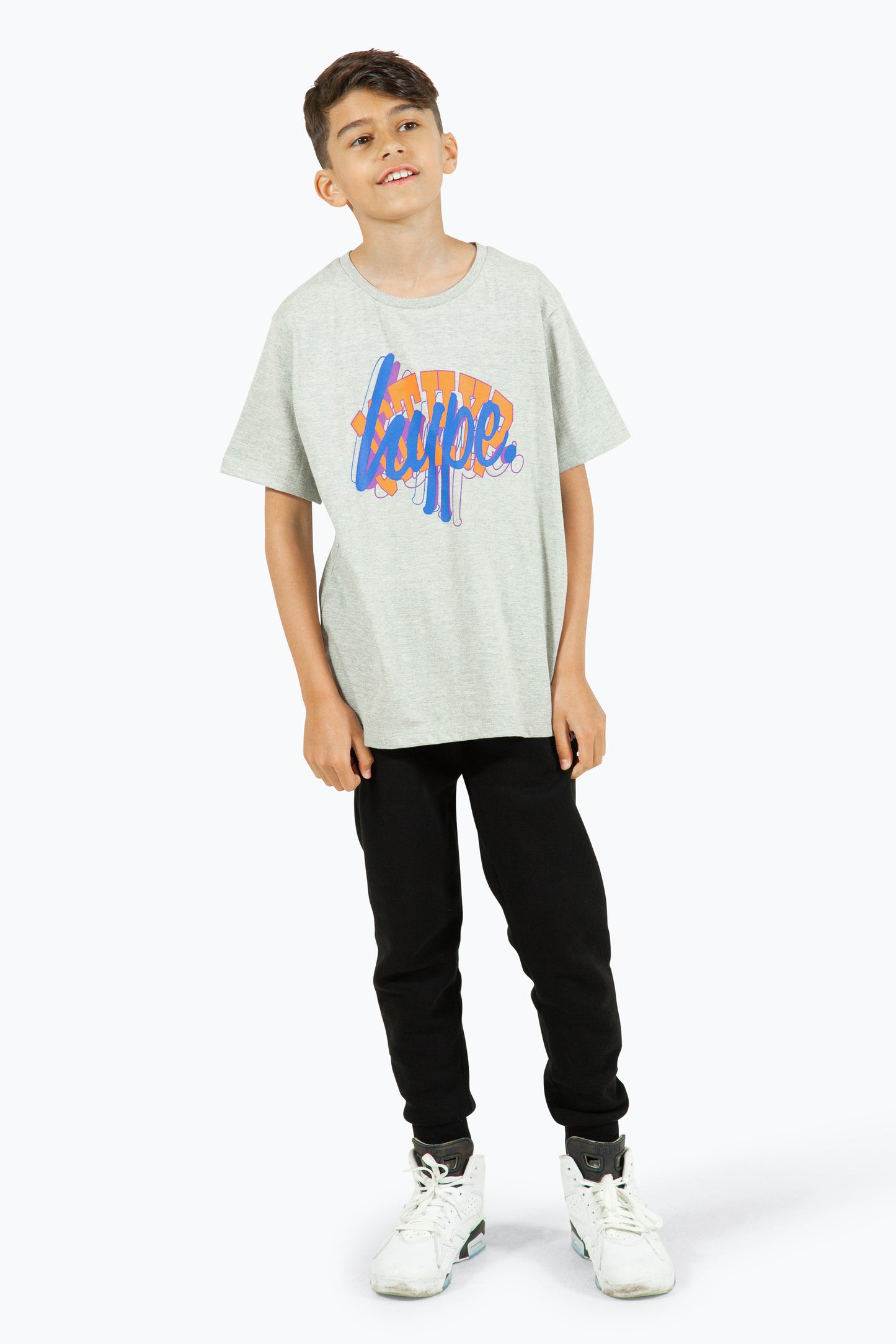 Hype Boys Grey Marl Triple T-Shirt