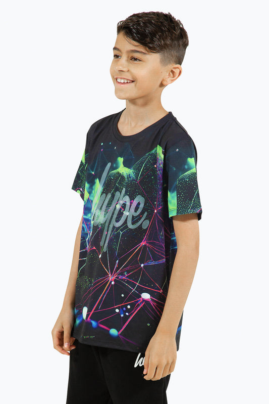 Hype Boys Multi Abstract Fractal T-Shirt