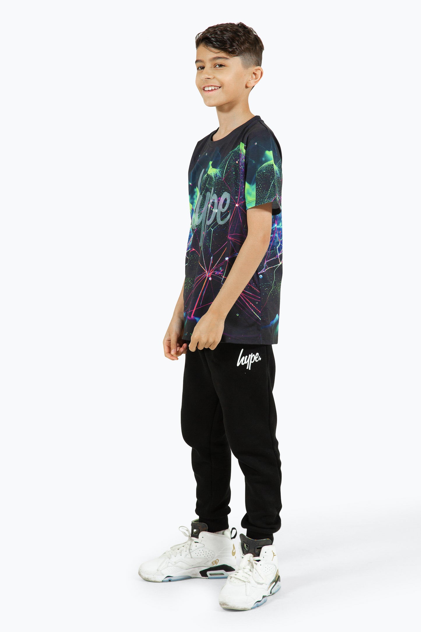 Hype Boys Multi Abstract Fractal T-Shirt