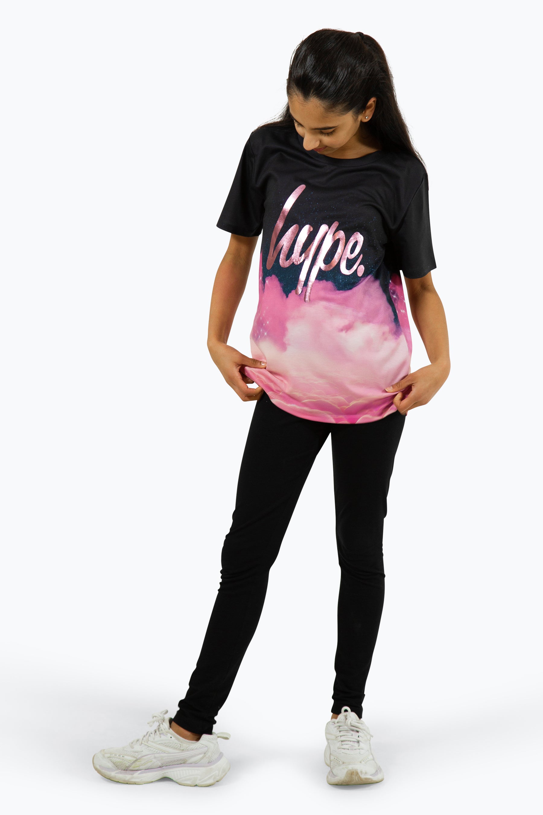 Hype Girls Multi Cloud Fade T-Shirt