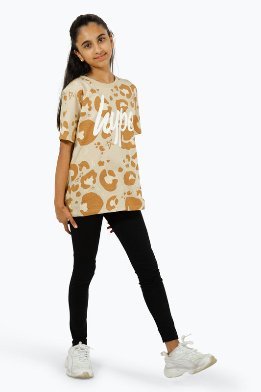 Hype Girls Sand Leopard T-Shirt