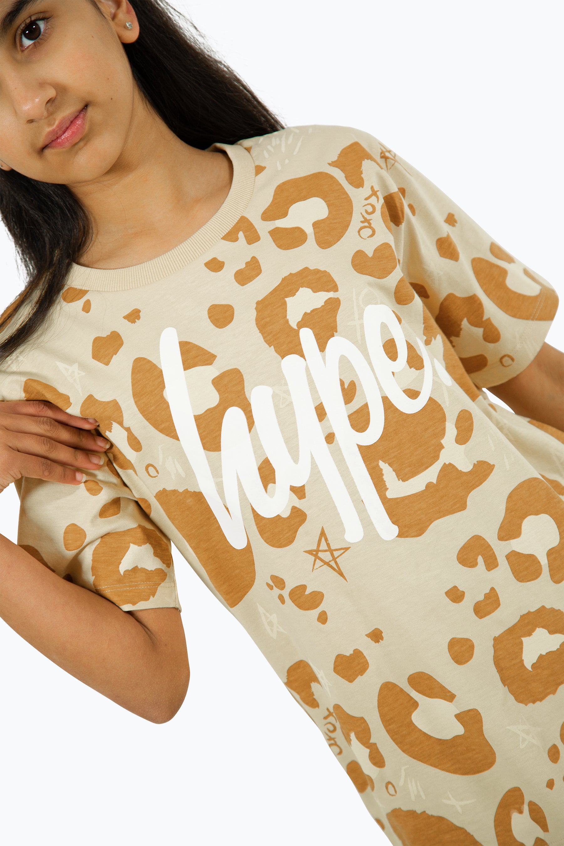 Hype Girls Sand Leopard T-Shirt