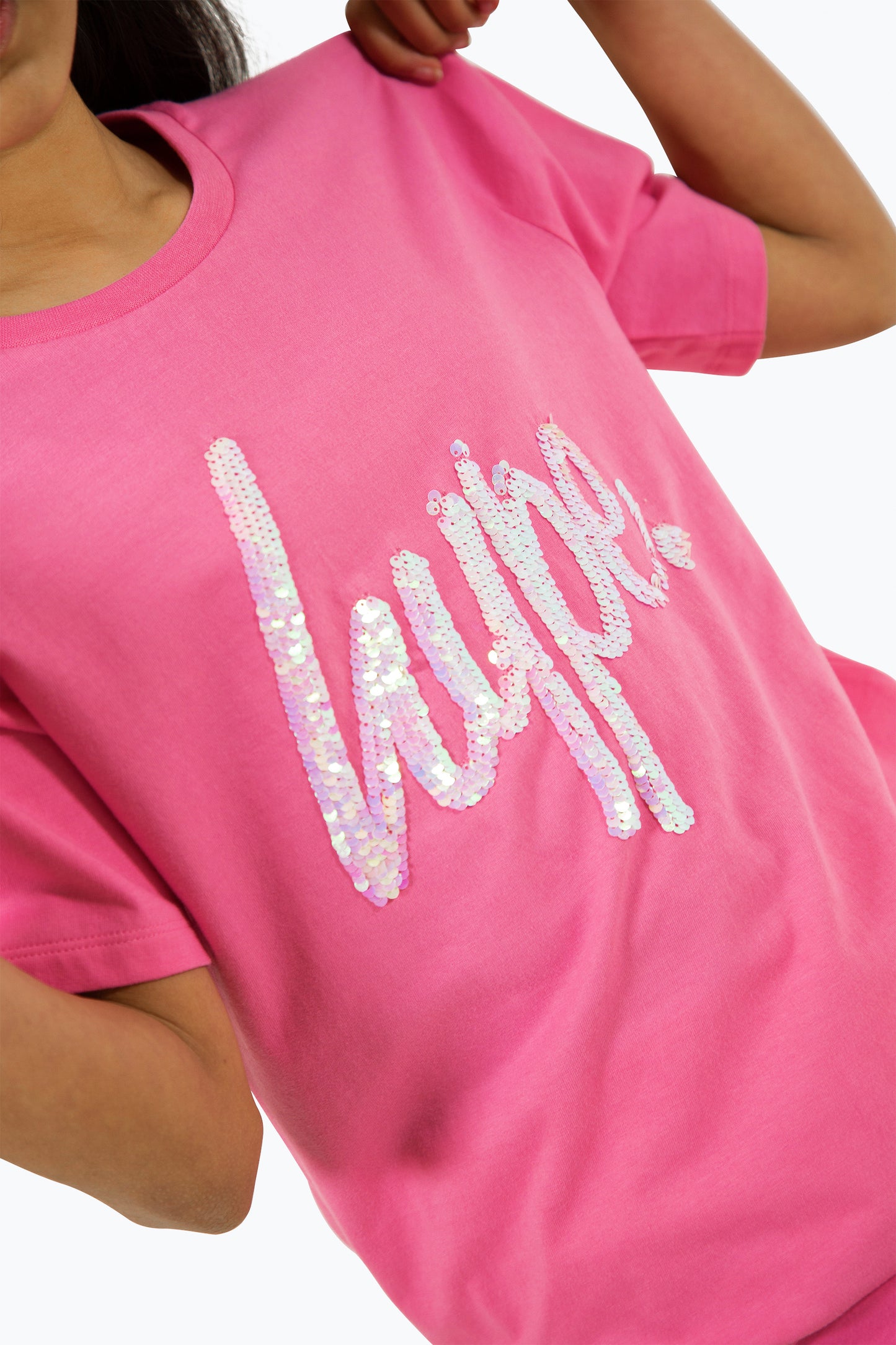 Hype. Girls Pink Script T-Shirt