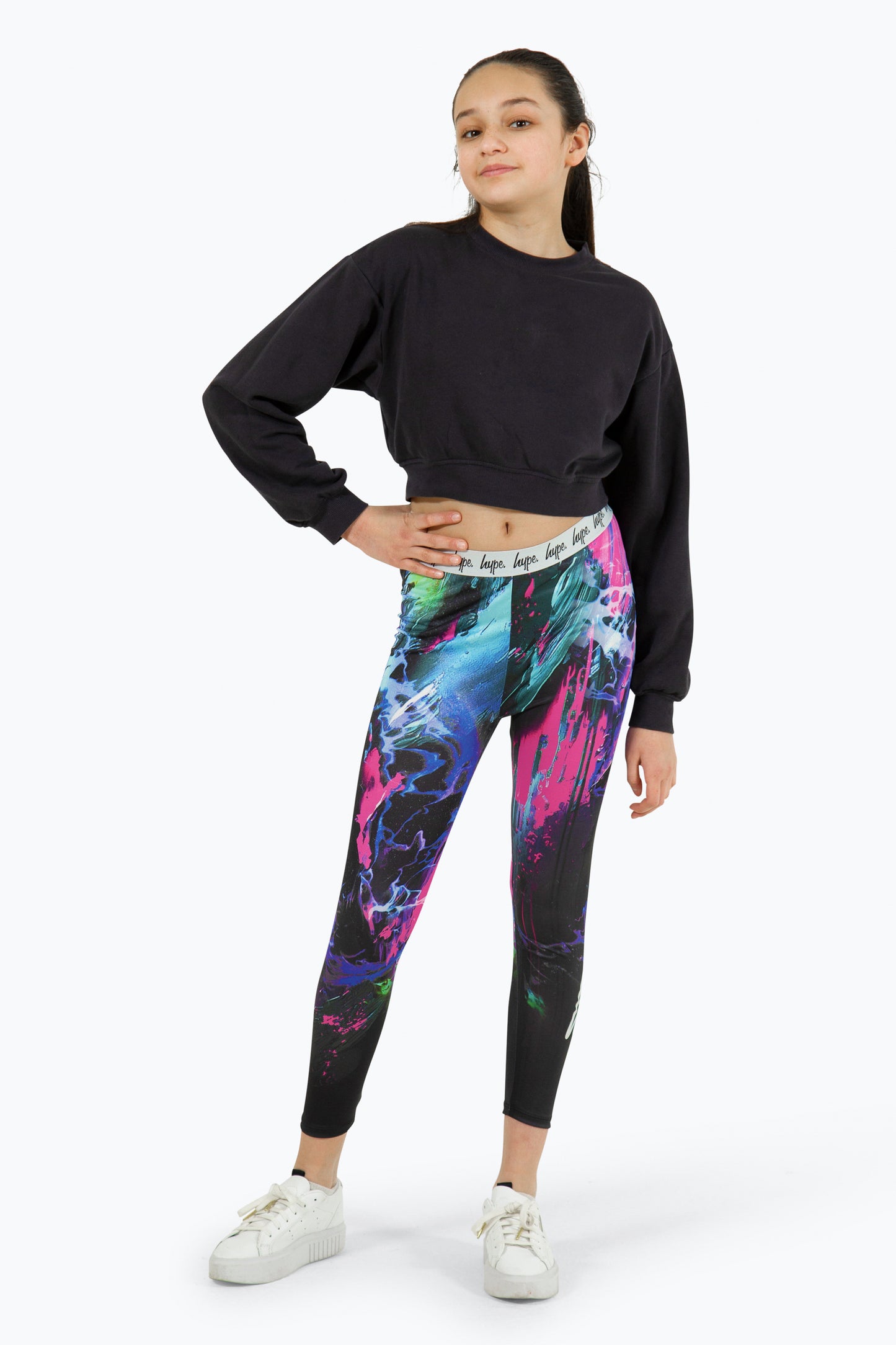 Hype Girls Multi Dark Smudge Leggings