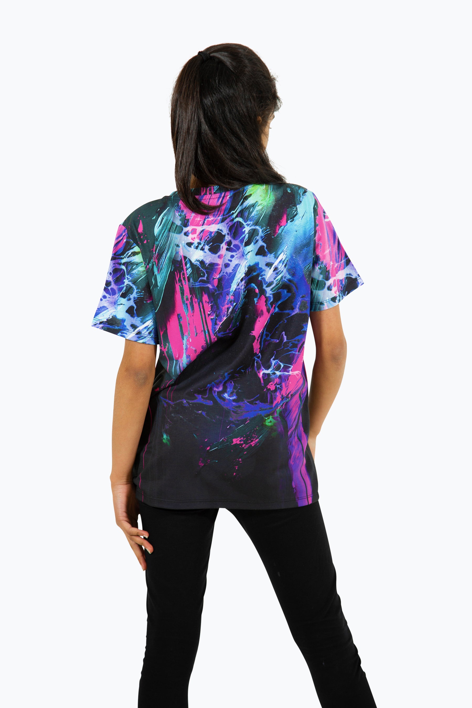 Hype Girls Multi Dark Smudge T-Shirt