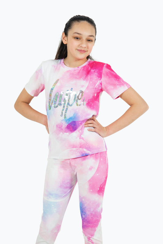 Hype Girls Pink Space T-Shirt