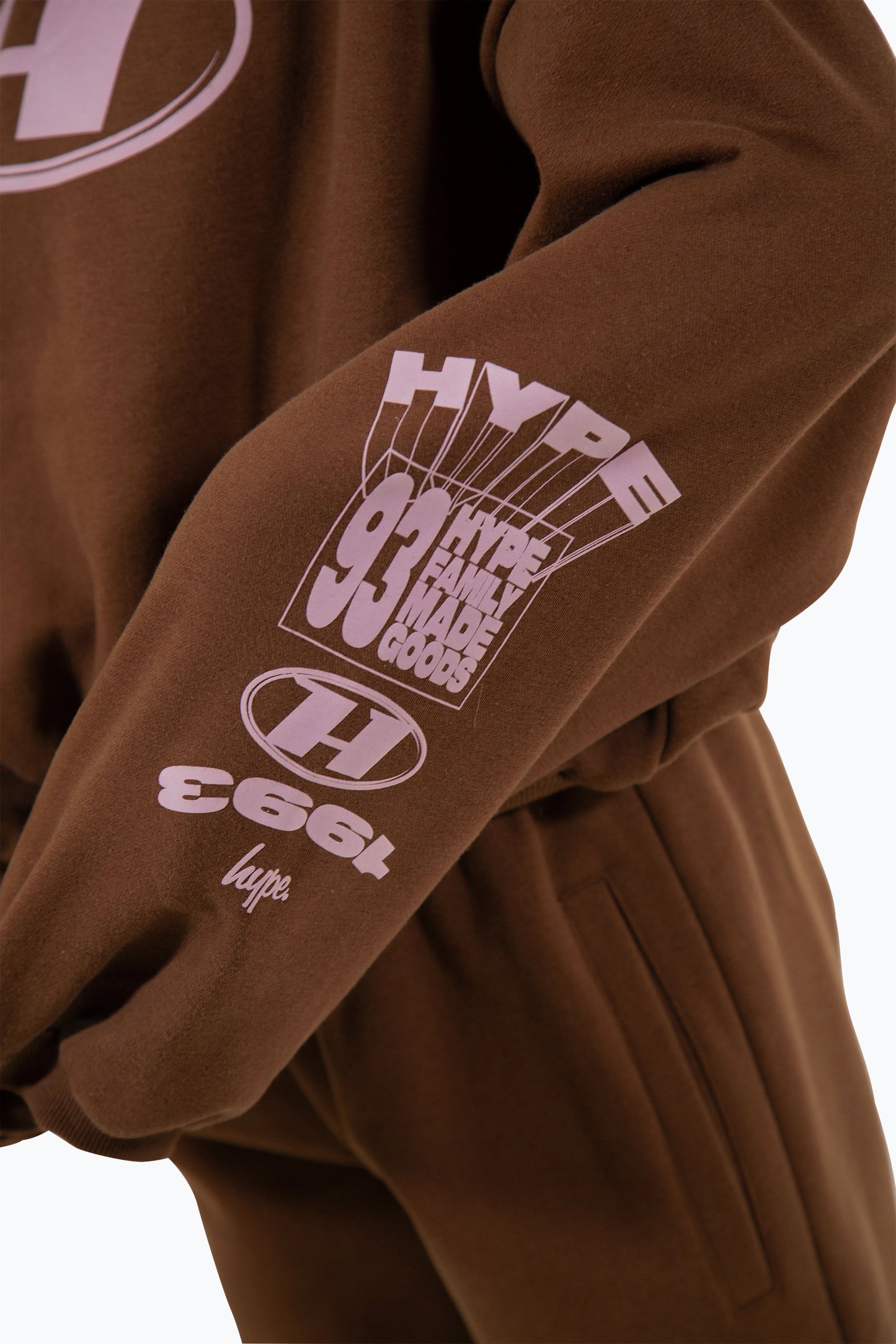 Hype Girls Sand Oval Crop Hoodie