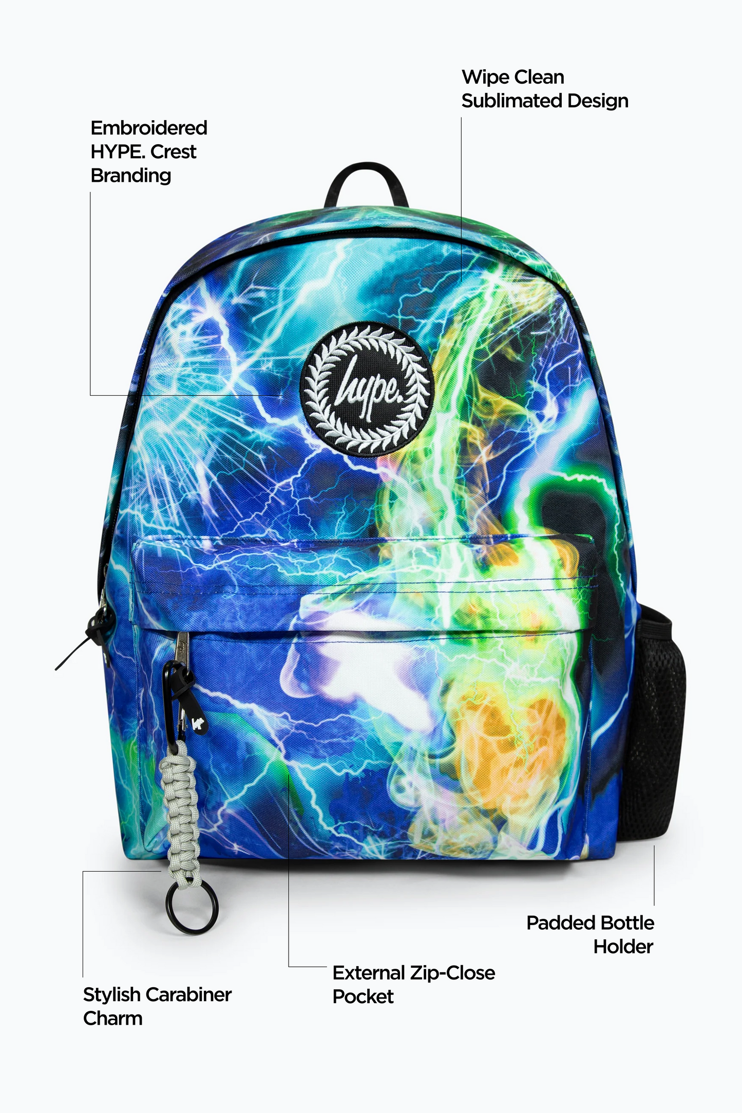 Hype Iconic Multicolored Lightning Storm Boys Backpack