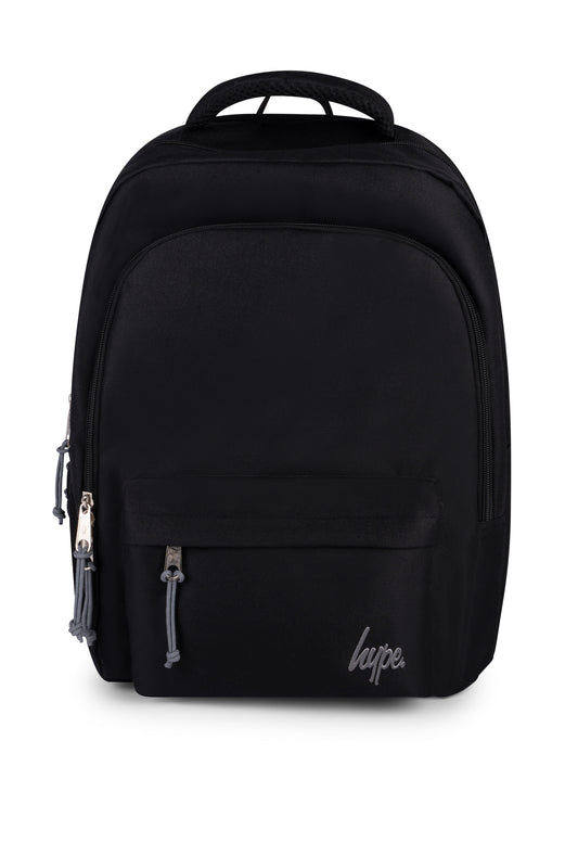 Hype Unisex Black Multi Pocket Backpack