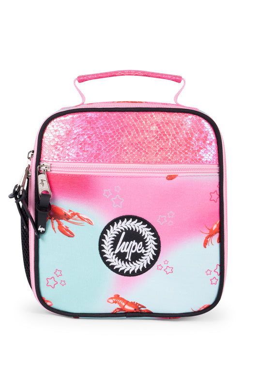 Hype Kids Pink/Mint Green Disco Lobster Lunch Box