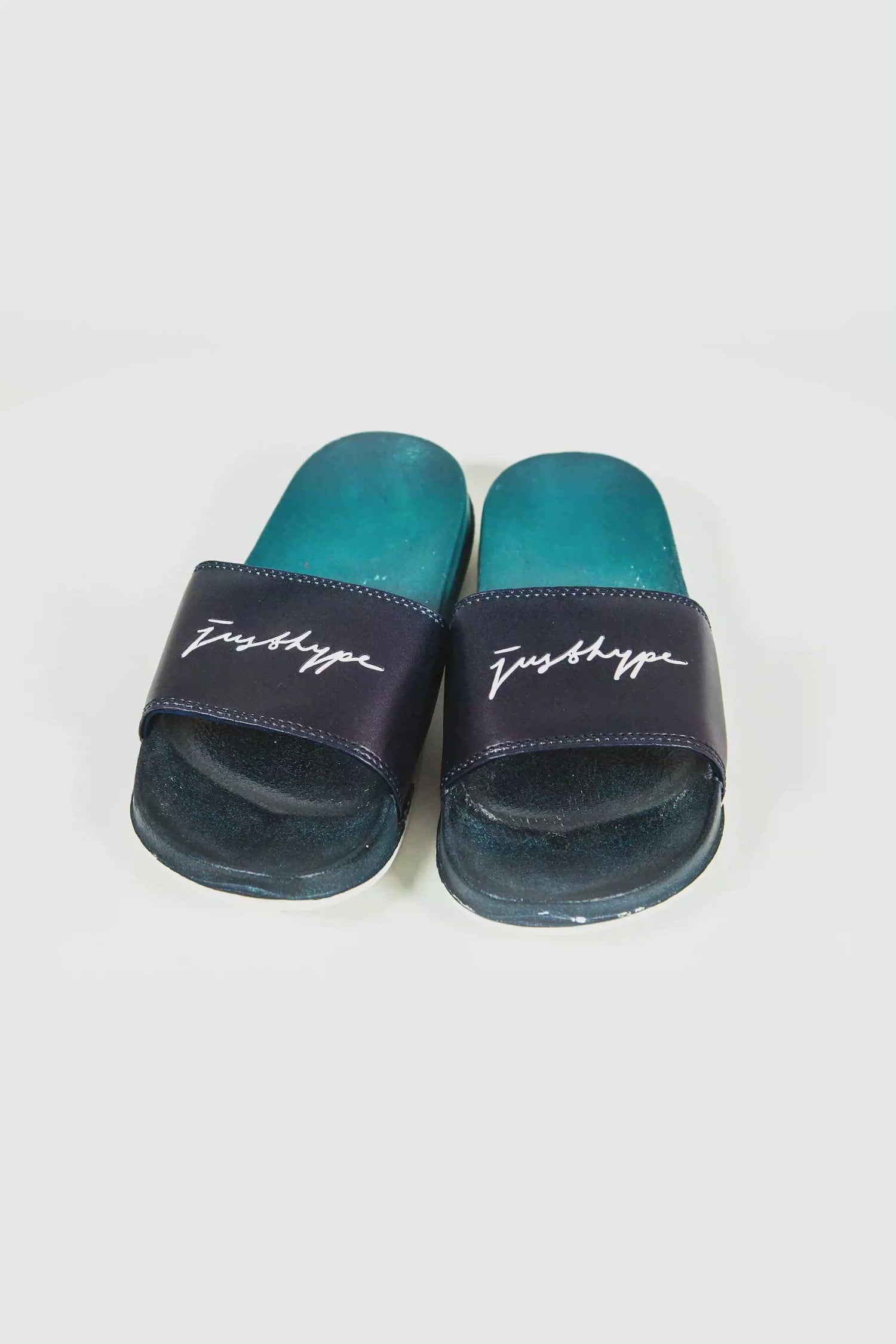 HYPE ADULT BLUE SPECKLE FADE SCRIBBLE SLIDERS