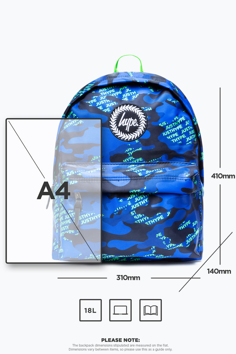 Hype Neon Logo Camo Backpack
