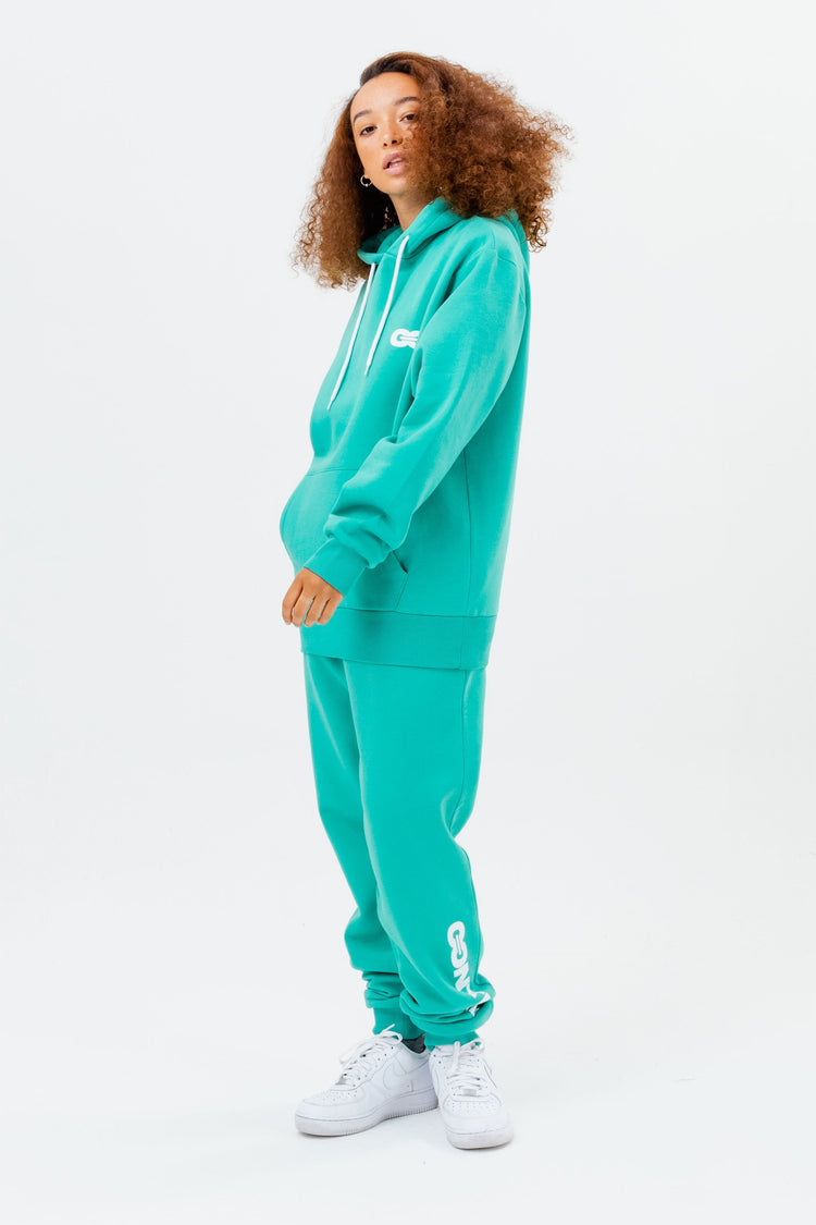 CONTINU8 TURQUOISE OVERSIZED HOODIE