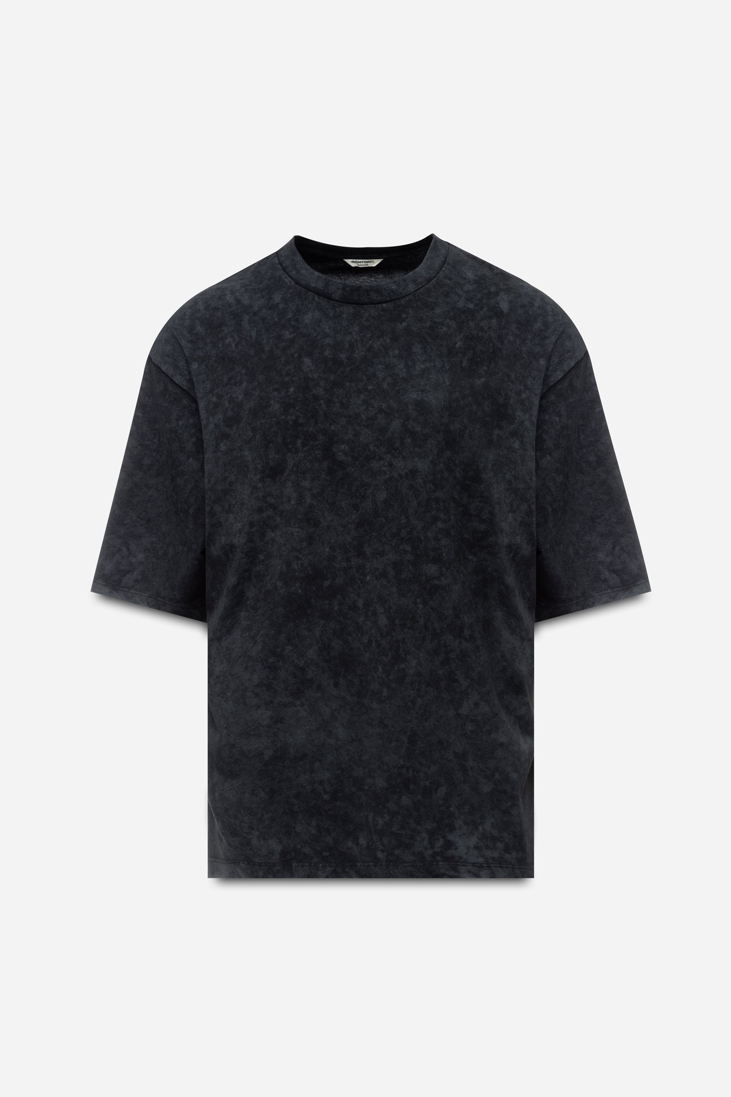 Continu8 Black Oversized Back Print T-Shirt