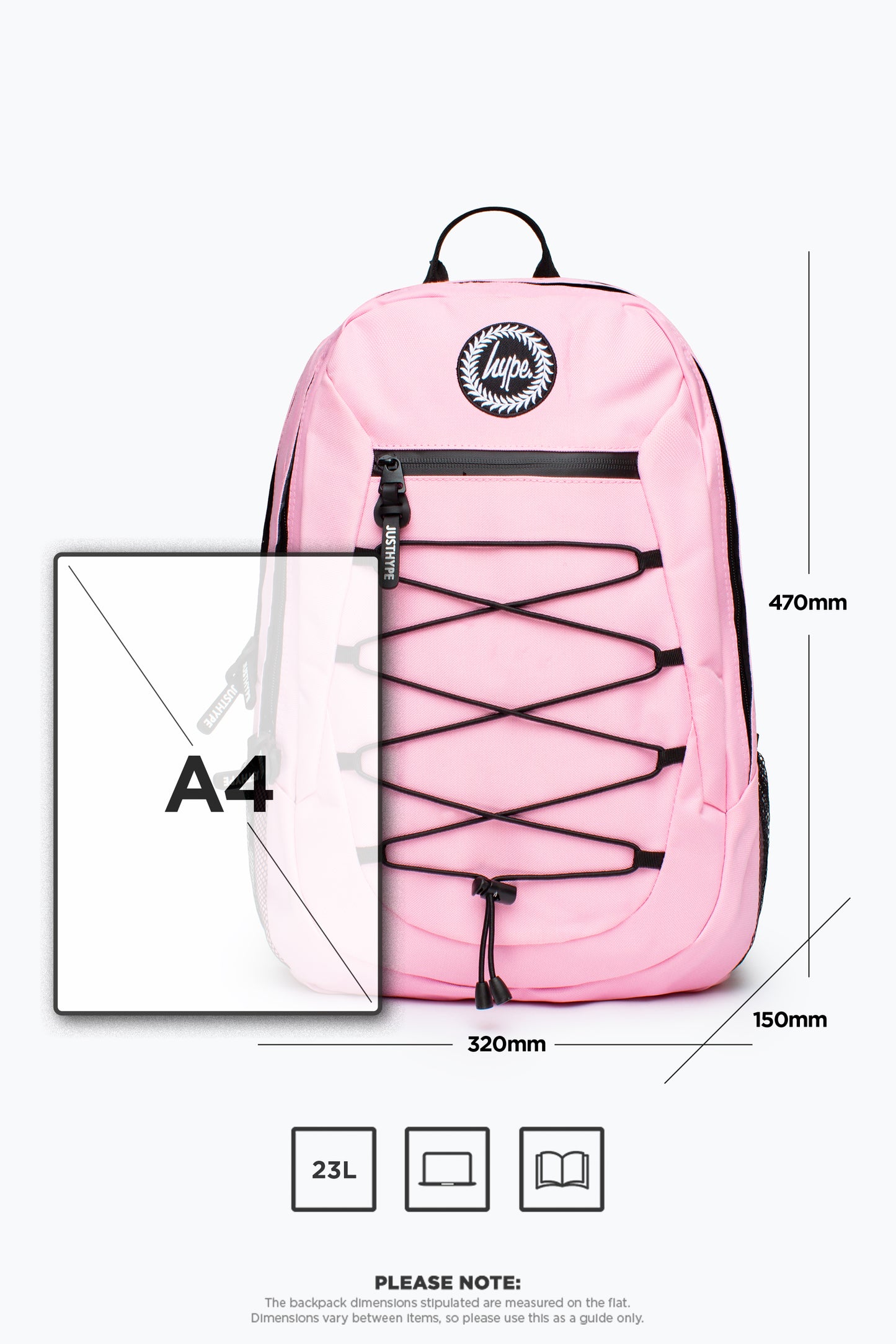 Hype Pink Crest Maxi Backpack