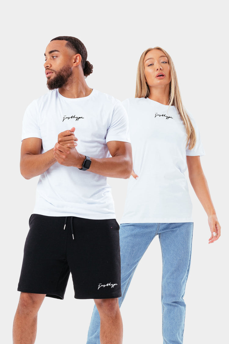 HYPE ADULT WHITE ESSENTIAL SCRIBBLE LOGO T-SHIRT