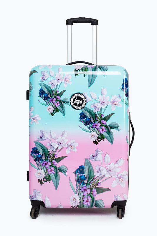 HYPE LARGE FLORAL FADE SUITCASE