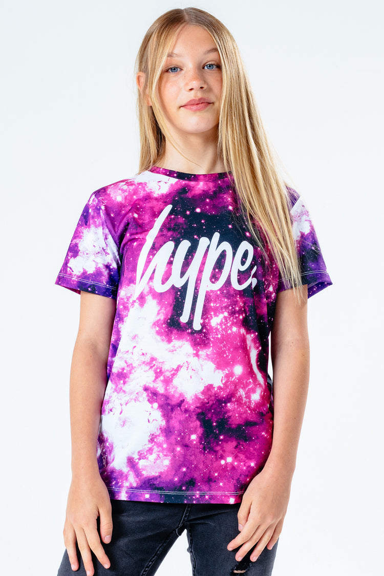 Hype Purple Galaxy Kids T-Shirt