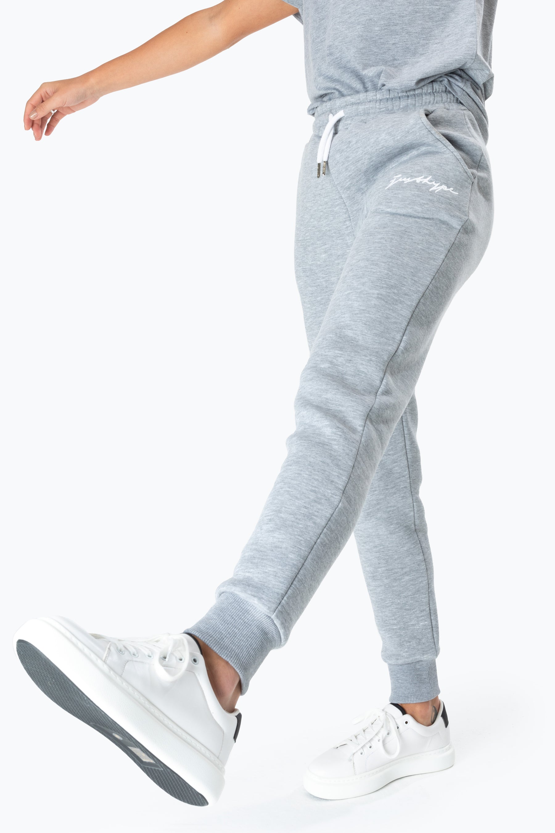 Hype Grey Scribble Logo Women'S Joggers