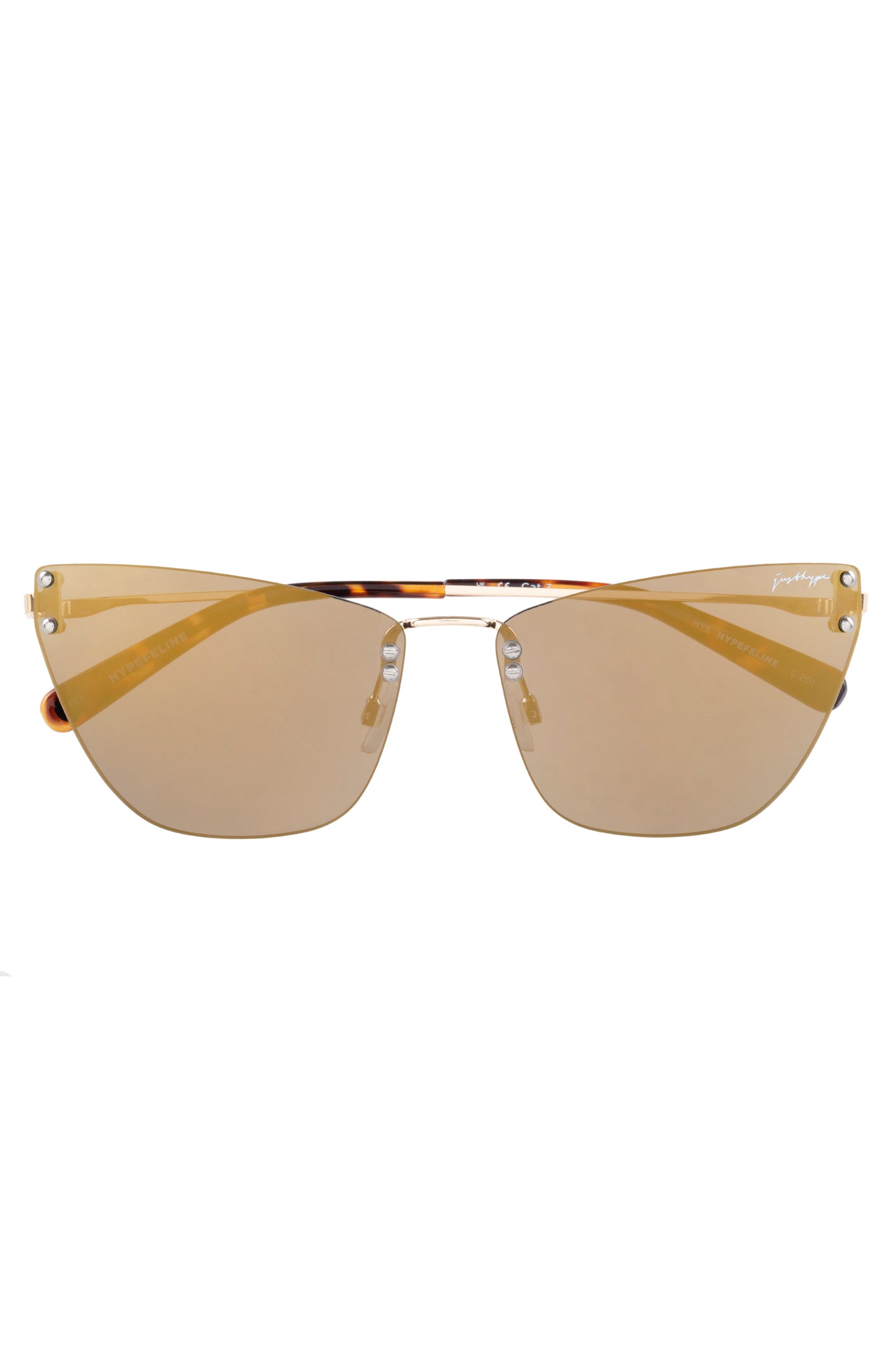 Hype Feline Gold Tortoise Shell Sunglasses