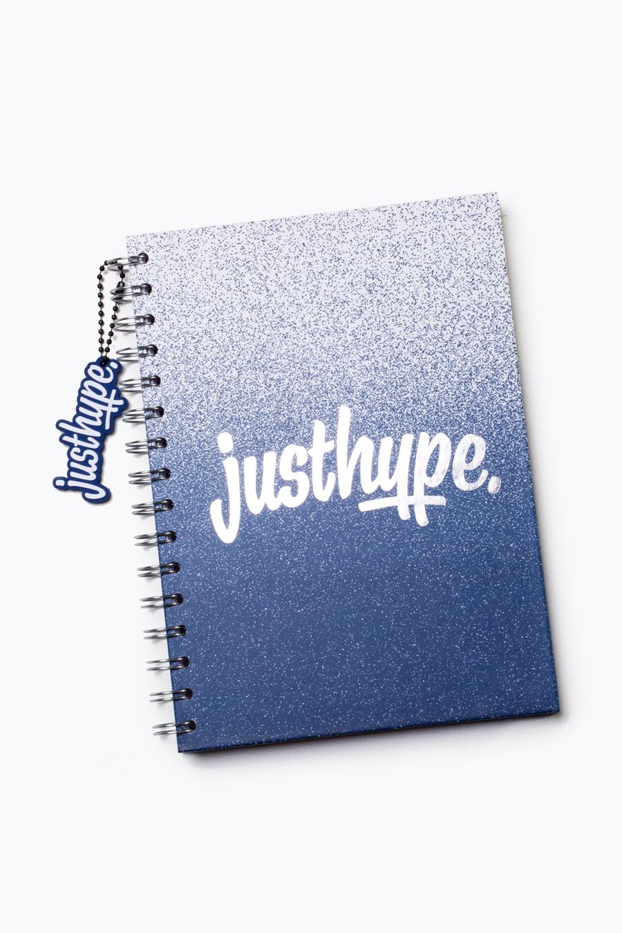 HYPE BLUE SPECKLE A5 NOTEBOOK WITH RUBBER CHARM