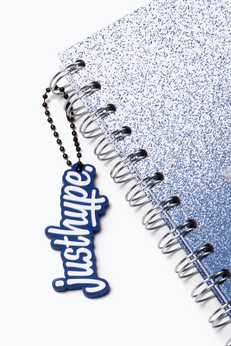 Hype Blue Speckle A5 Notebook With Rubber Charm