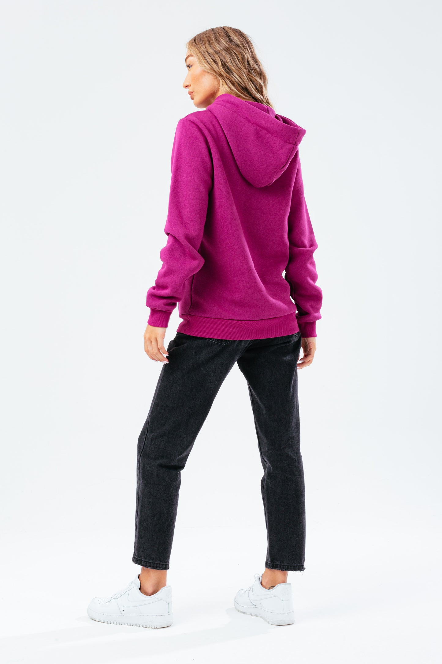 Hype Fuchsia Drawcord Women'S Pullover Hoodie