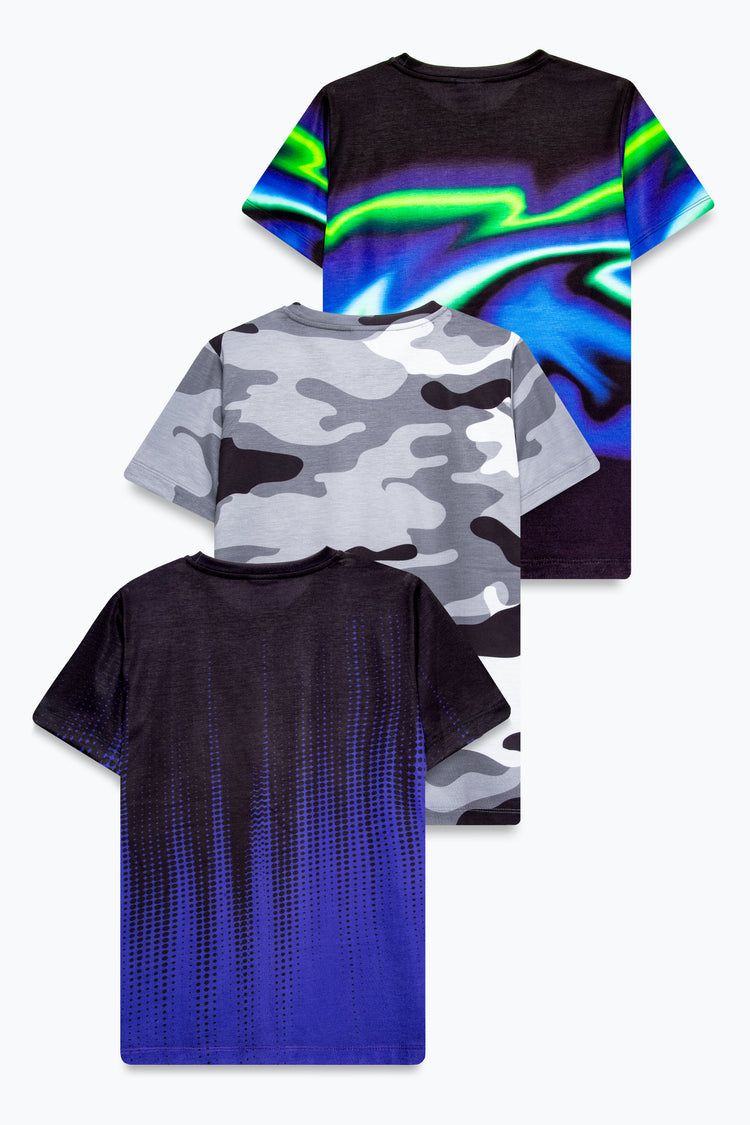 HYPE BOYS DRIP & CAMO & WAVE 3 PACK T-SHIRTS