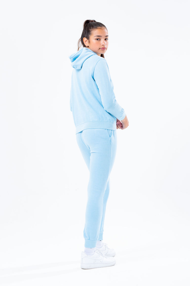 HYPE WASHED BABY BLUE SCRIPT LOGO KIDS JOGGERS