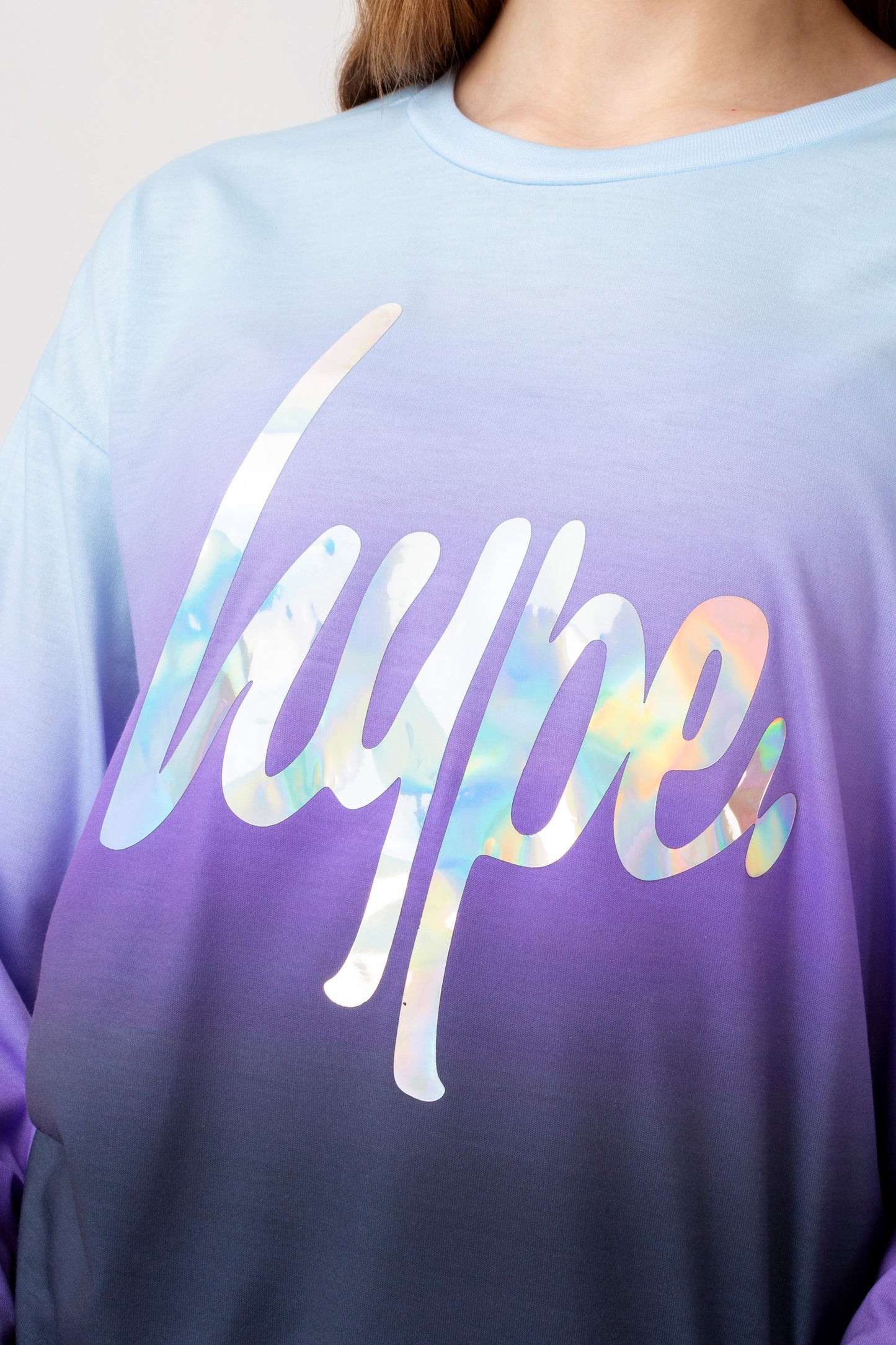 Hype Girls Blue / Purple Fade L/S T-Shirt