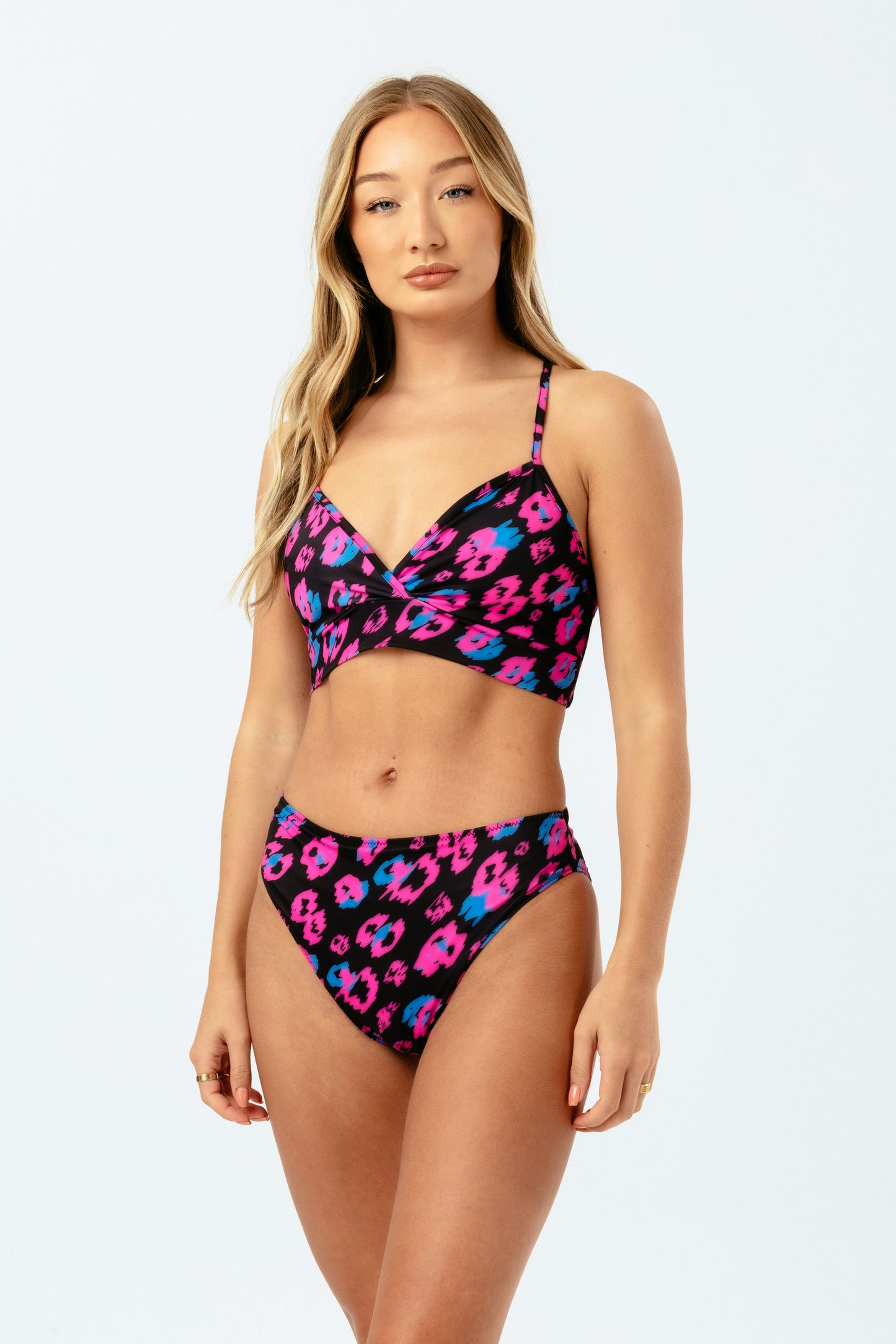 Hype Womens Pink Leopard Bikini