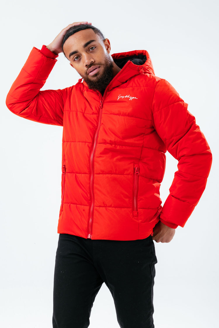 HYPE RED LUXE PADDED MEN'S JACKET