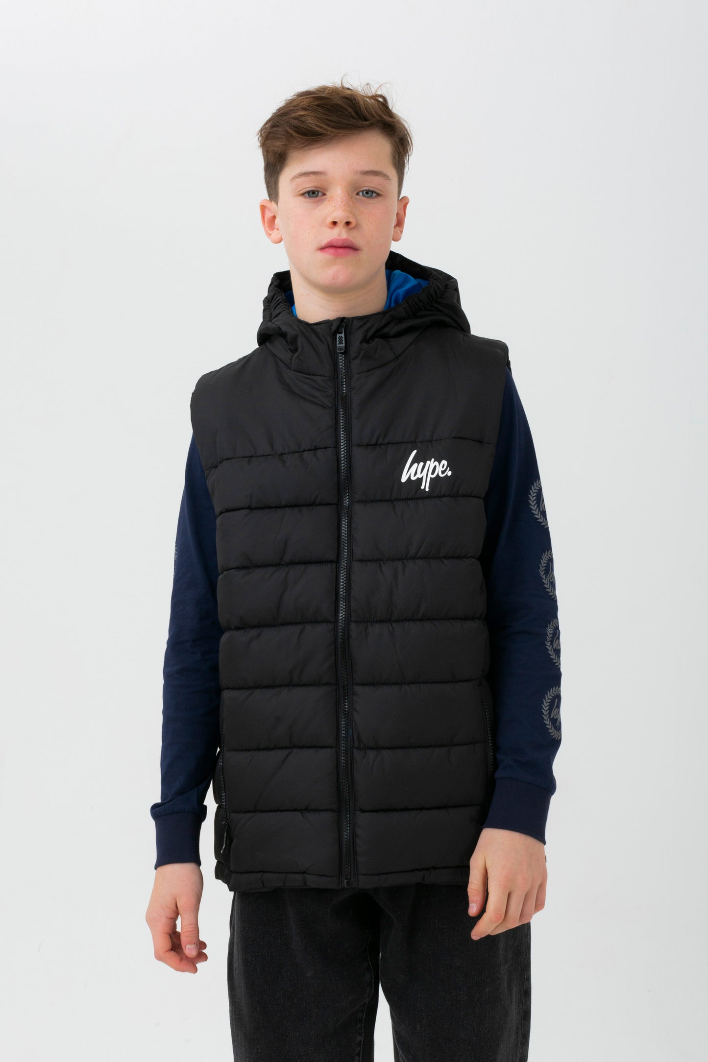 Hype Black Blue Boys Gilet