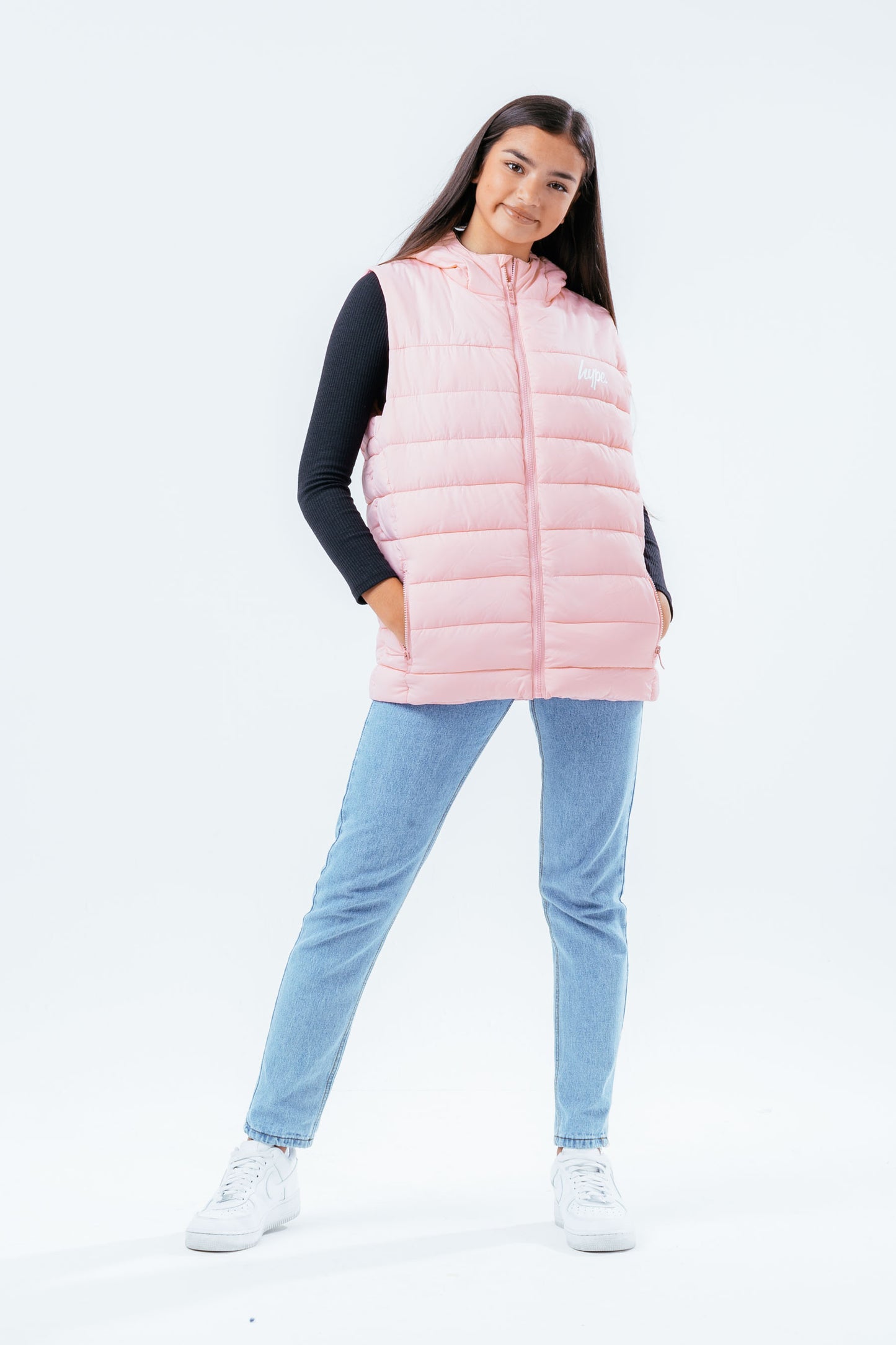 Hype Pink Girls Gilet