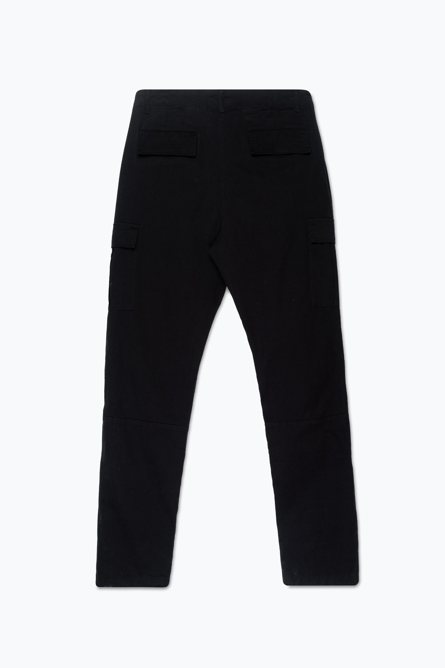 Hype Mens Black Stretch Cargo Trousers