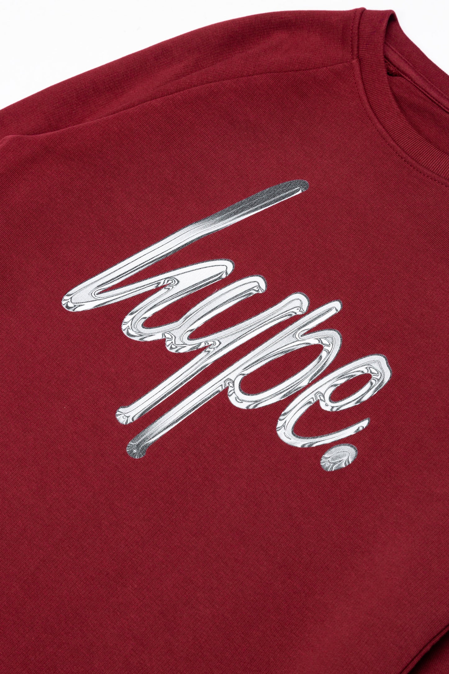 Hype Kids Burgundy Monotone Script Crew Neck