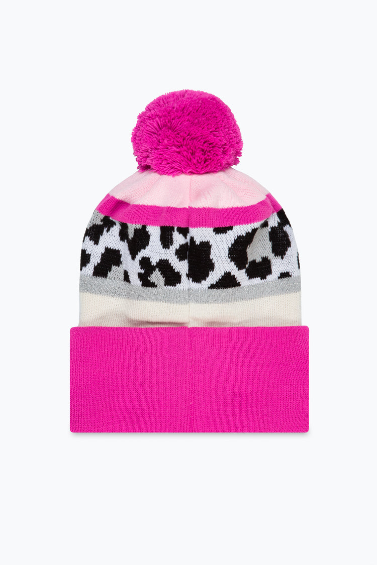 HYPE PINK GLITTER KNITTED BEANIE