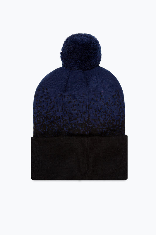HYPE NAVY SPECKLE FADE KNITTED BEANIE