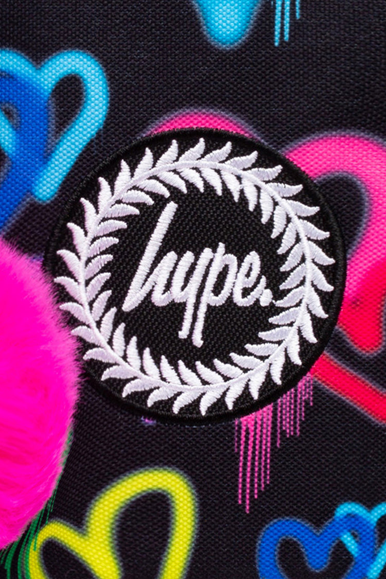 HYPE BLACK GRAFFITI HEART LUNCH BOX