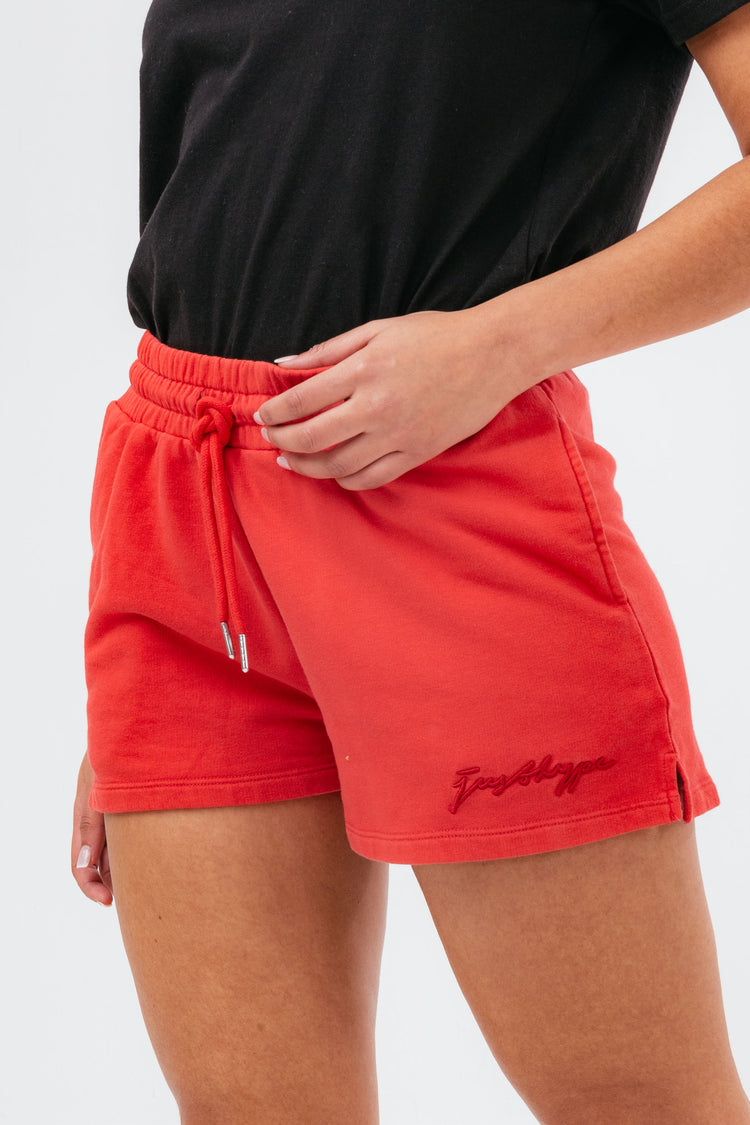 HYPE RED HIGH WAISTED WOMEN'S BAGGY JERSEY SHORTS