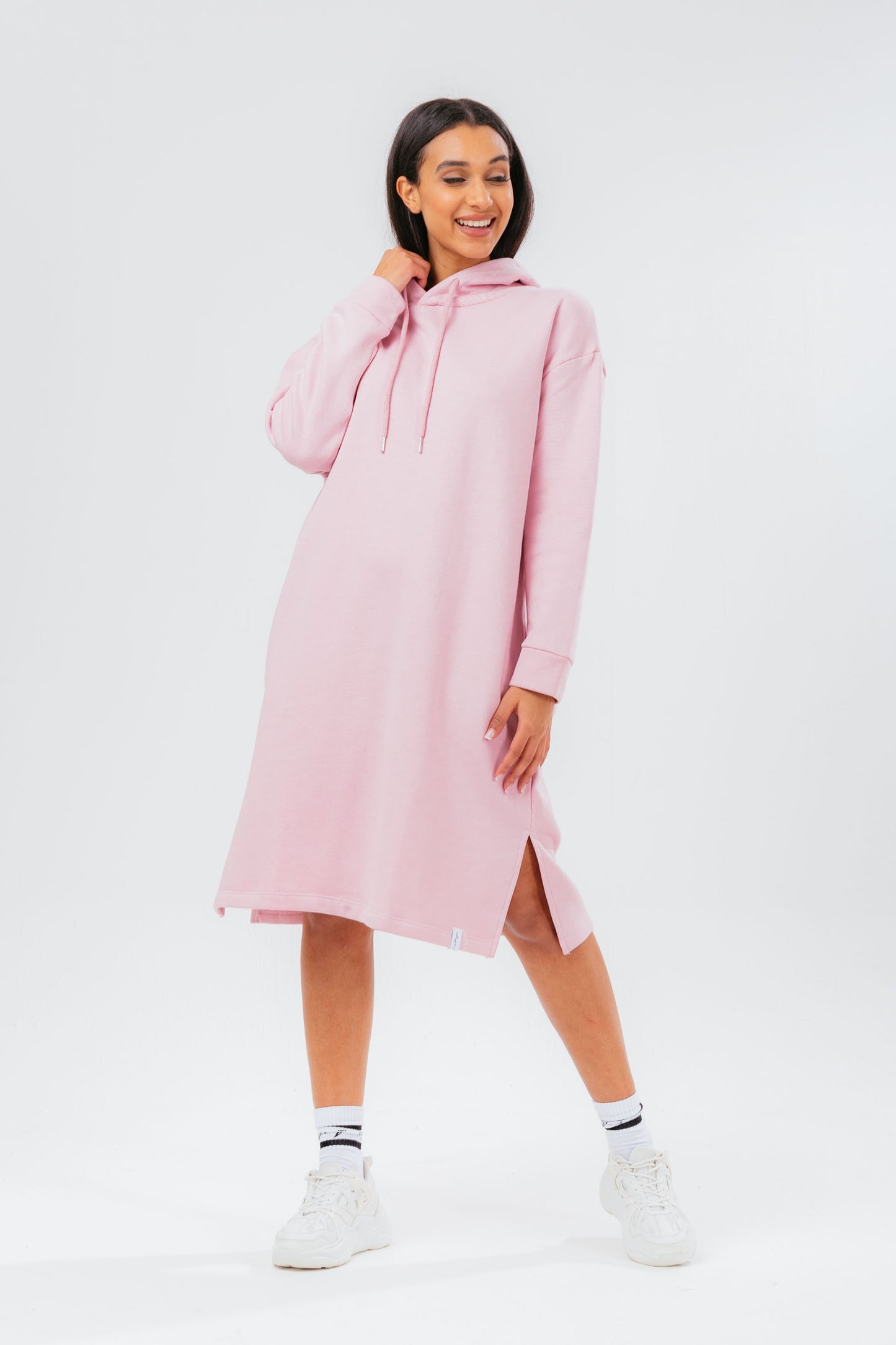 Hype Pink Oversized Women'S Hoodie Dress