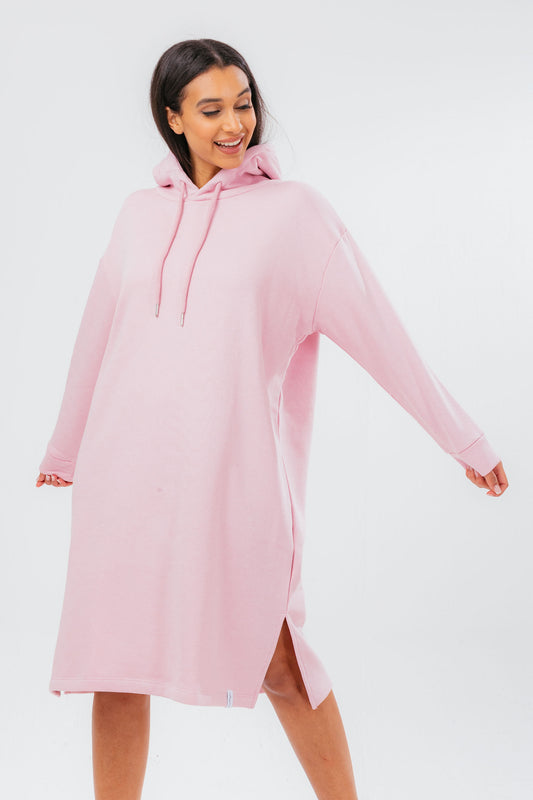 Hype Pink Oversized Women'S Hoodie Dress