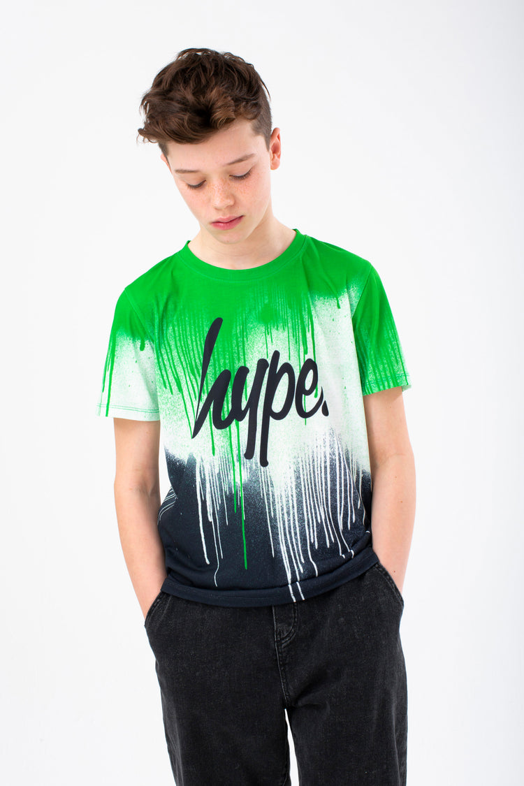 HYPE BOYS BLUE MULTI GREEN DRIPS 3 PACK OF T-SHIRTS