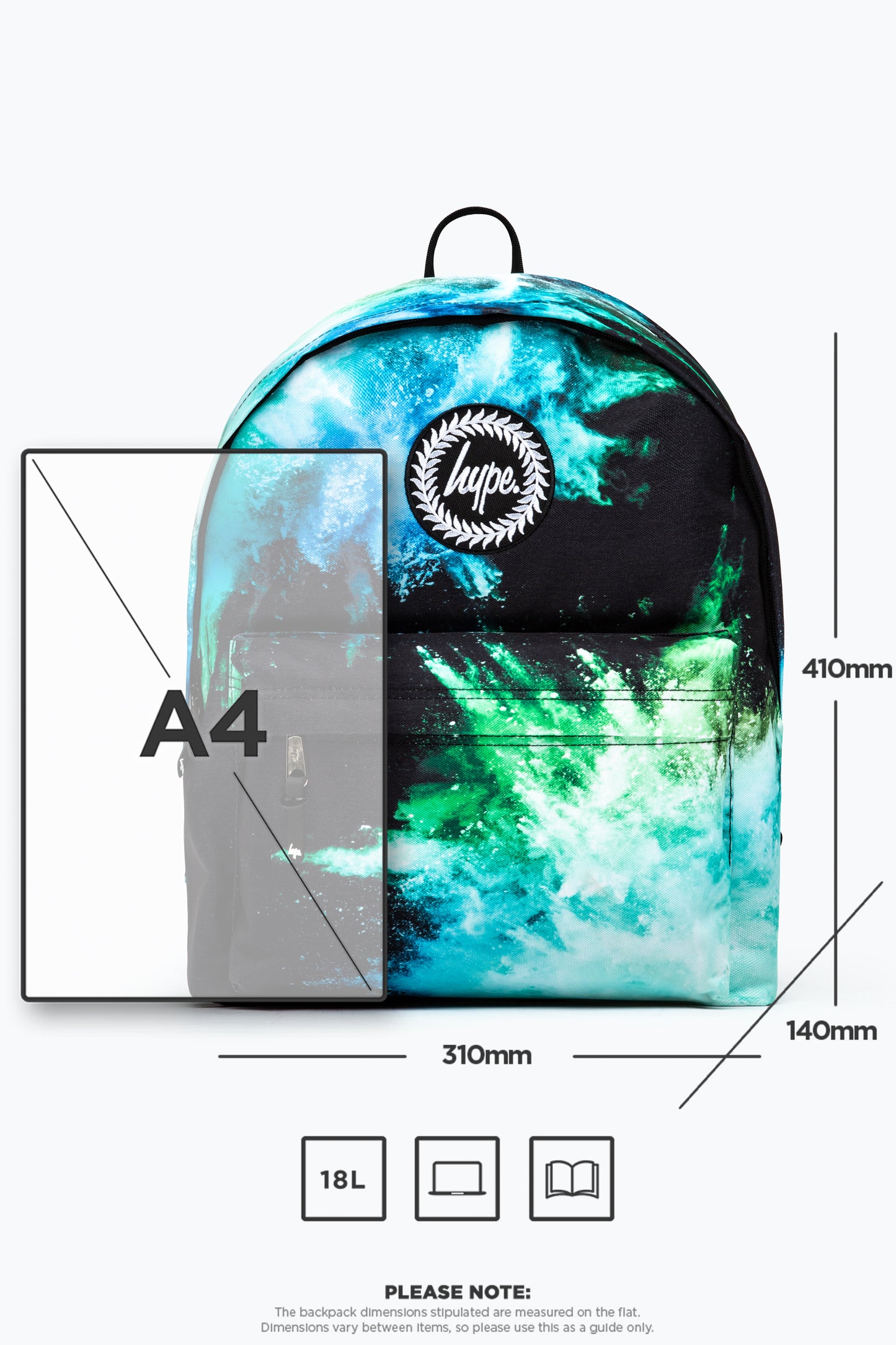 Hype Blue & Green Chalk Dust Backpack