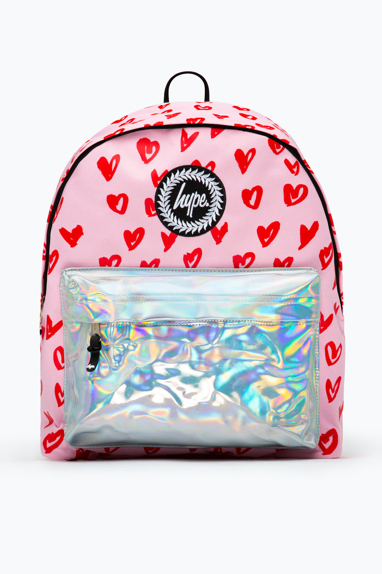 HYPE PINK & RED HEARTS BACKPACK