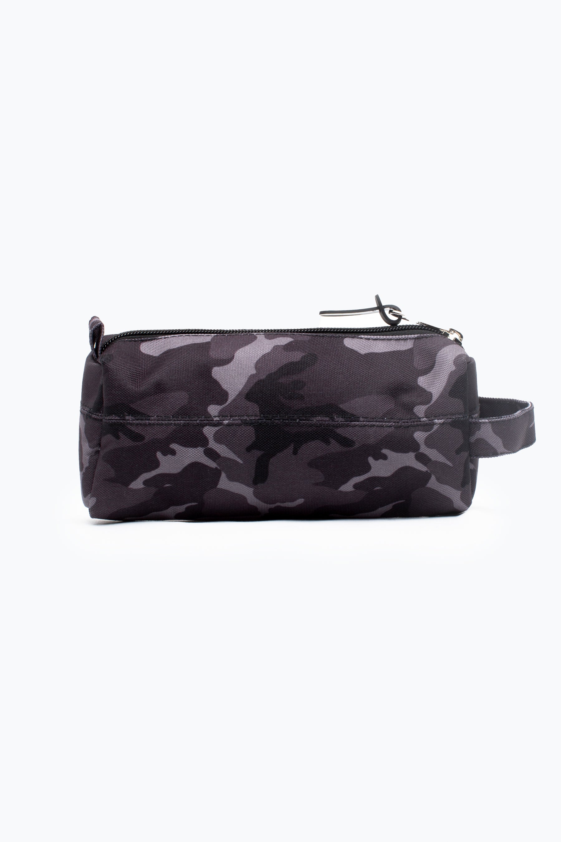 Hype Mono Camo Grey and Black Pencil Case Back Side