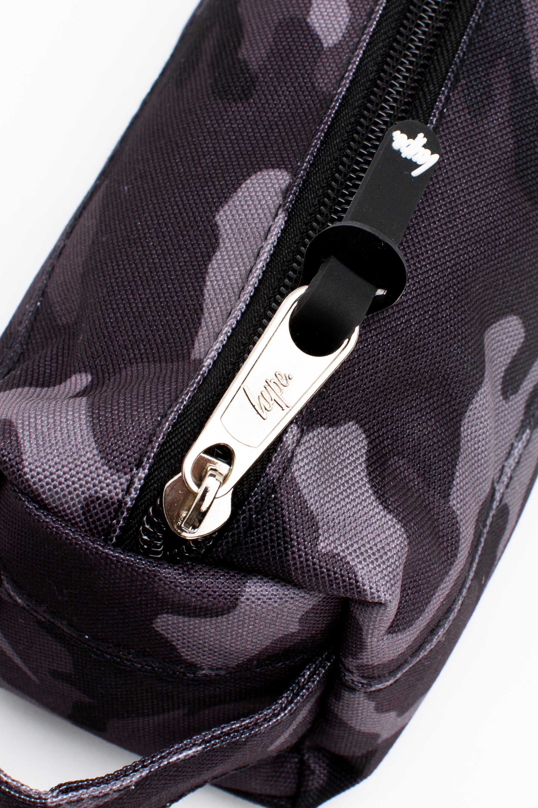 Hype Mono Camo Grey and Black Pencil Case Zips